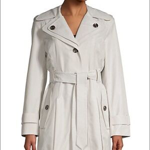 London Fog Women's White Trench Coat